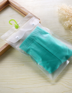 Green Transparent Underwear Plastic Clothing Hook Bag