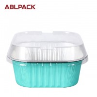 300ML/10oz Disposable Customized Foil Container Food Use Aluminum Restaurant Take Away Box With Lid